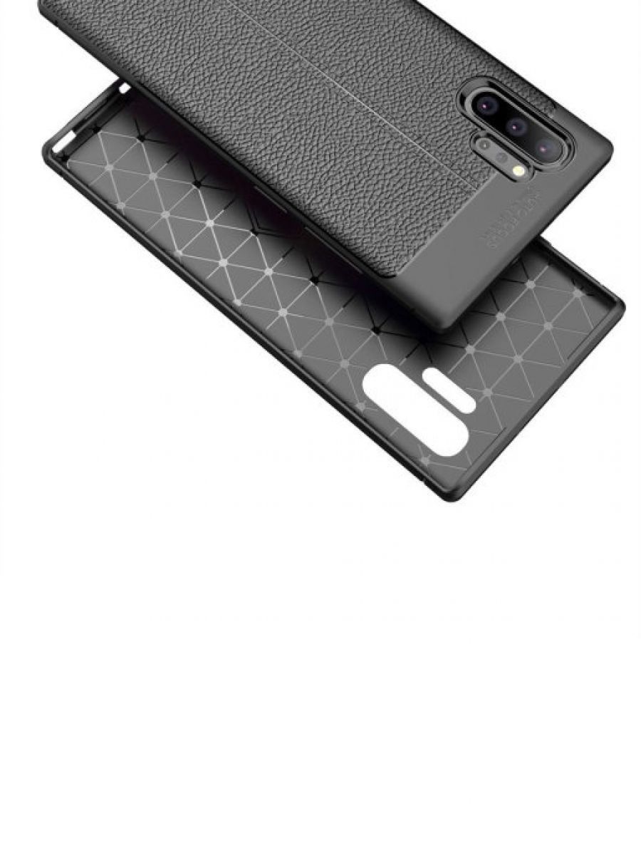Brodef Fibre силиконовый чехол для Samsung Galaxy Note 10 Plus черный