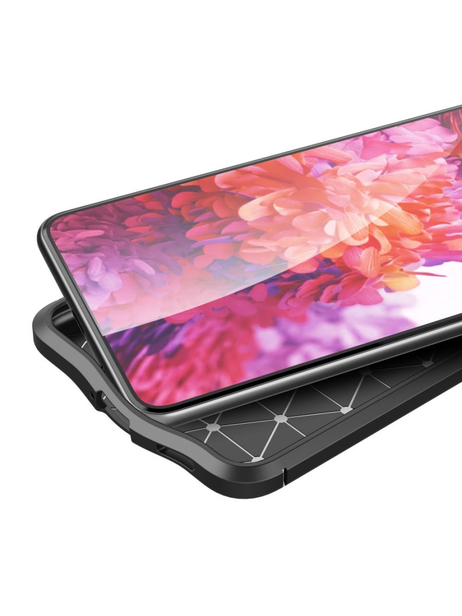 Brodef Fibre силиконовый чехол для Samsung Galaxy S21 Черный