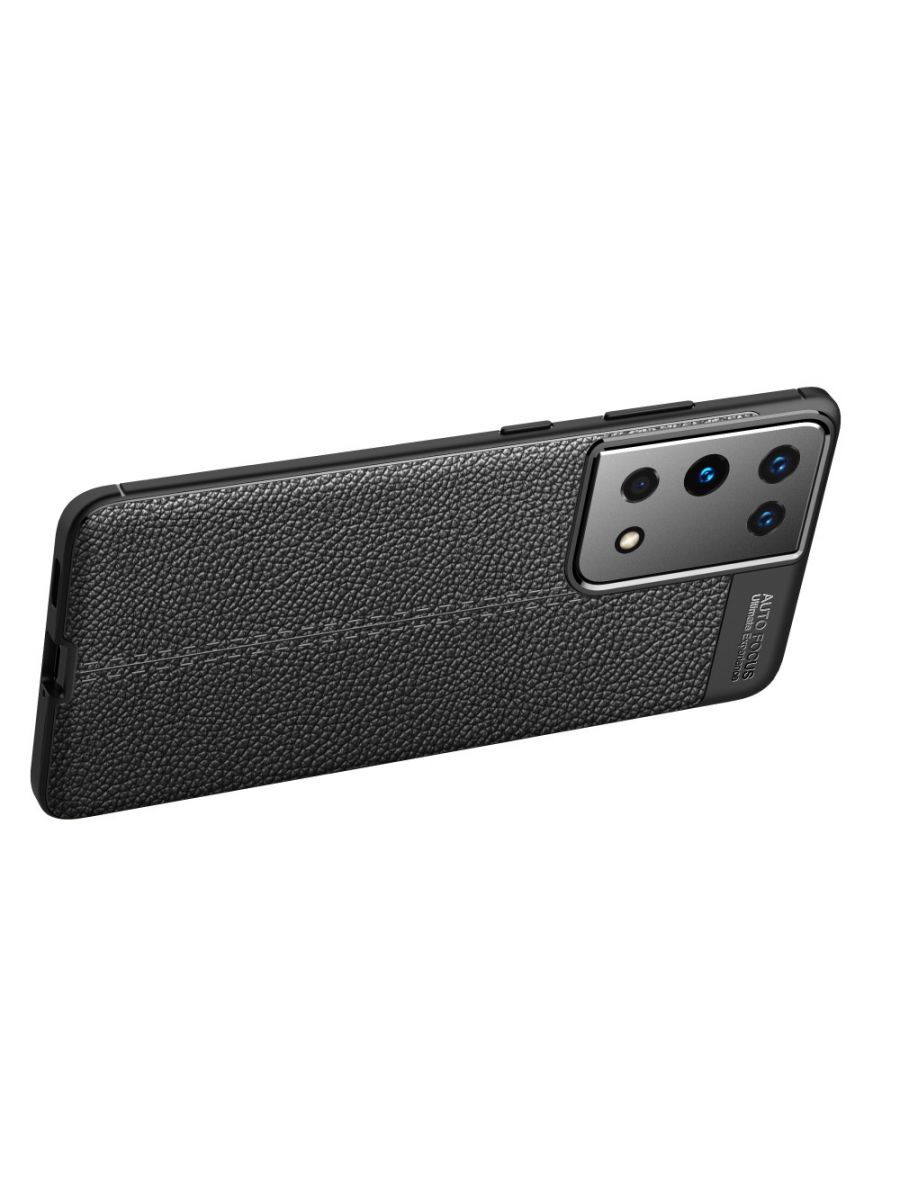 Brodef Fibre силиконовый чехол для Samsung Galaxy S21 Ultra Черный