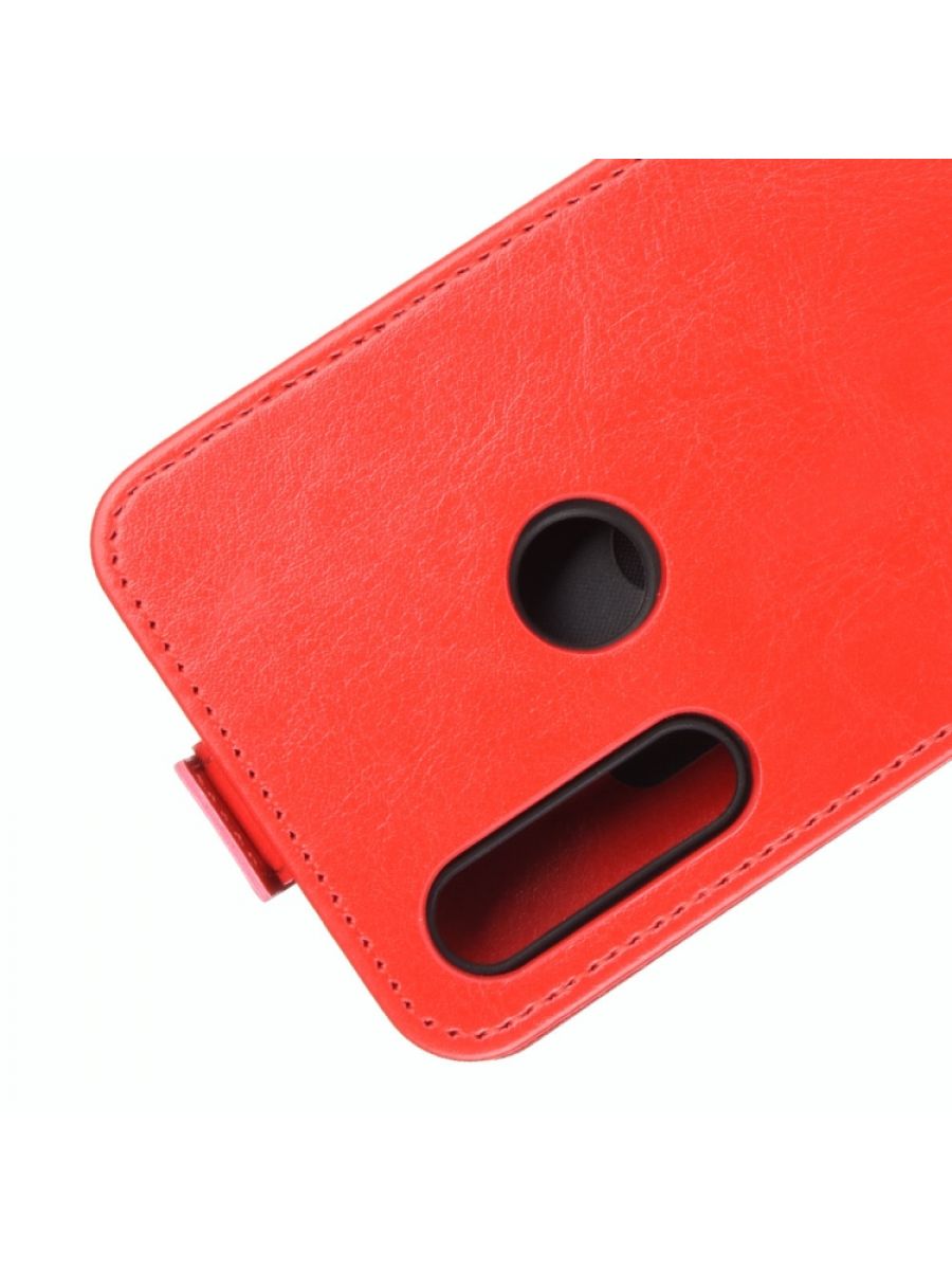 Brodef Flip вертикальный эко кожаный чехол книжка Alcatel 1SE (2020) 5030D Красный