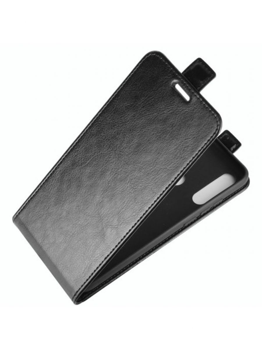 Brodef Flip вертикальный эко кожаный чехол книжка Alcatel 1SE (2020) черный