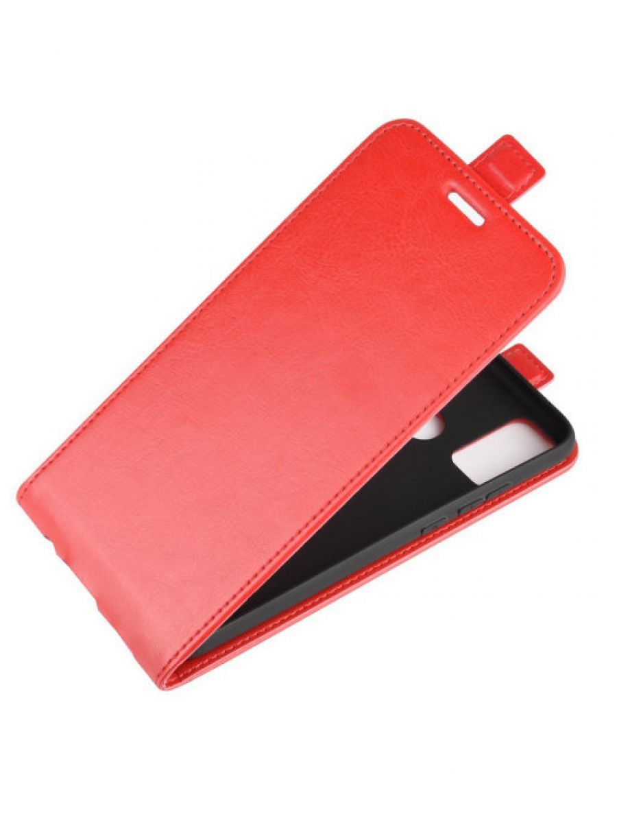 Brodef Flip вертикальный эко кожаный чехол книжка Huawei Honor 9X lite красный