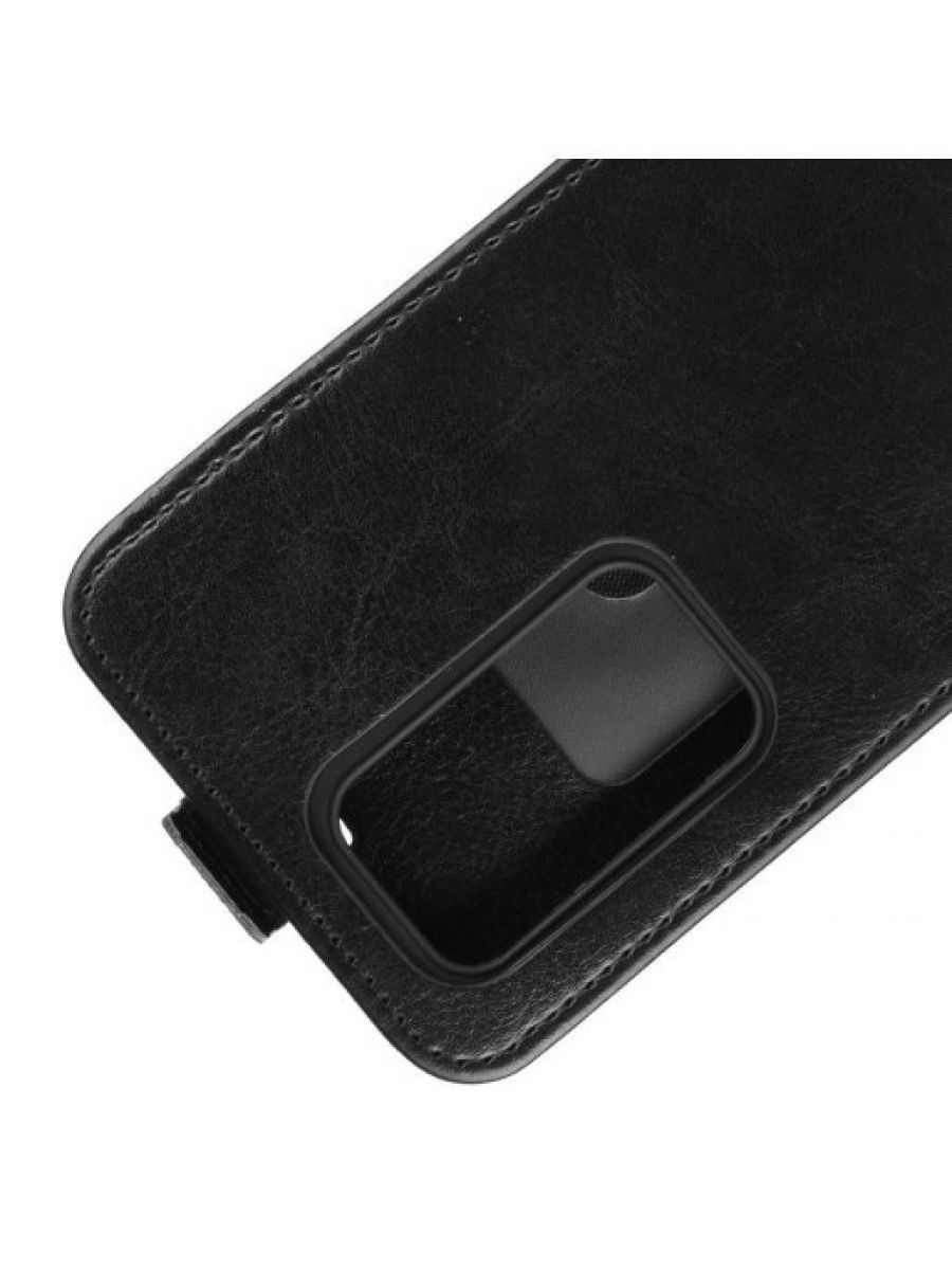 Brodef Flip вертикальный эко кожаный чехол книжка Huawei P40 Черный