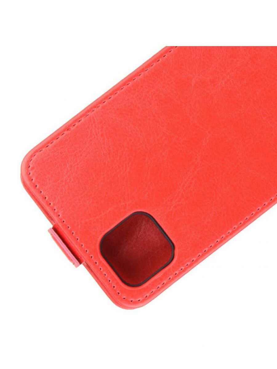 Brodef Flip вертикальный эко кожаный чехол книжка Huawei Y5p / Honor 9S красный