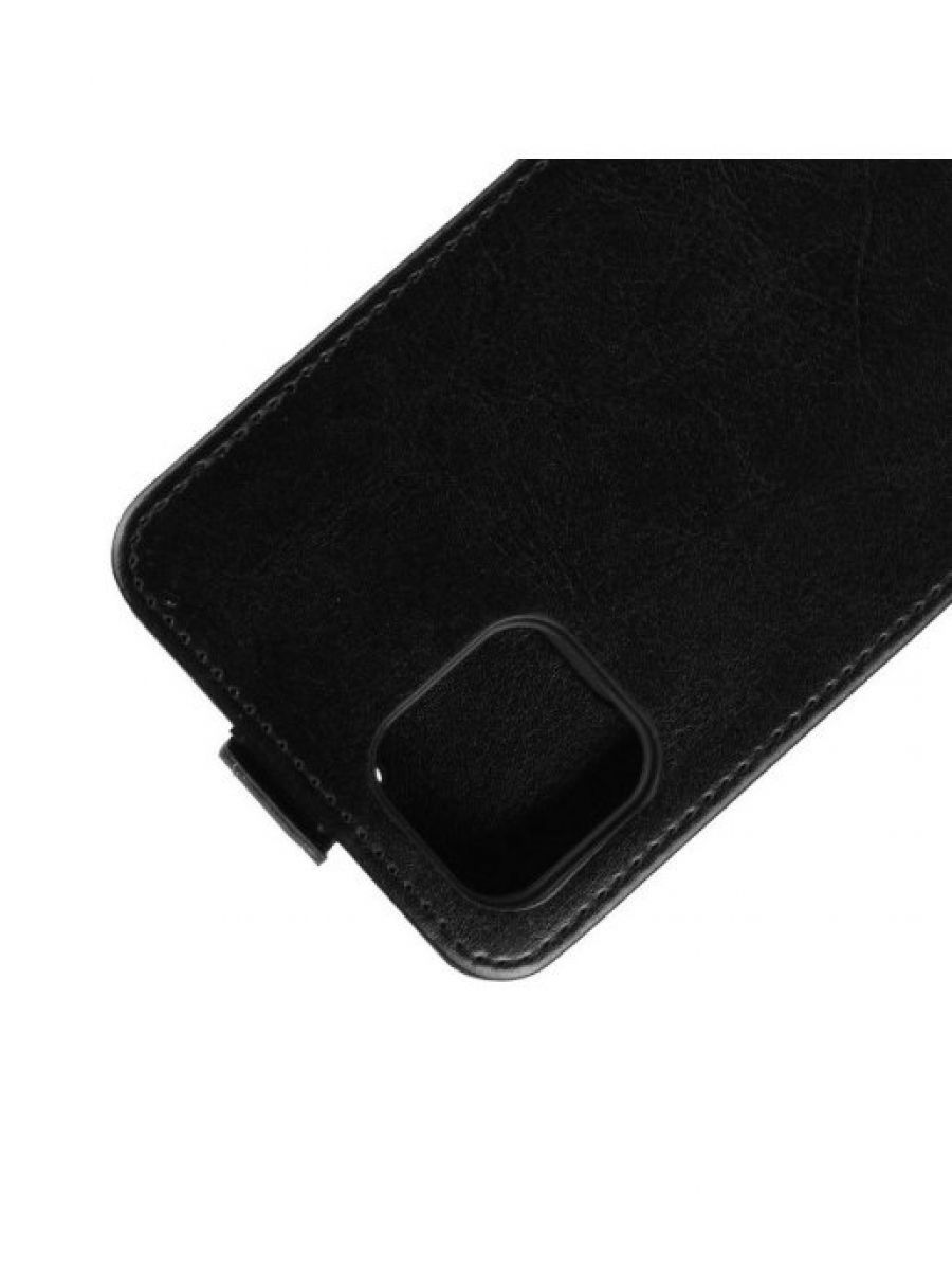 Brodef Flip вертикальный эко кожаный чехол книжка iPhone 11 Черный