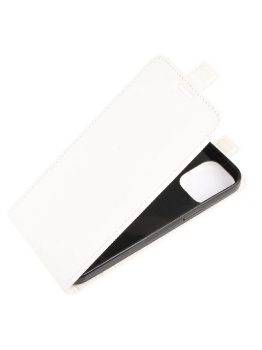 Brodef Flip вертикальный эко кожаный чехол книжка iPhone 12 mini белый