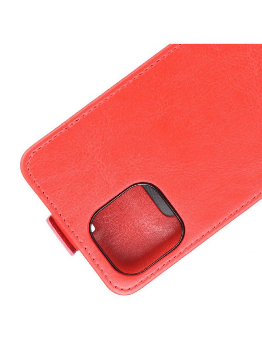 Brodef Flip вертикальный эко кожаный чехол книжка iPhone 12 mini красный