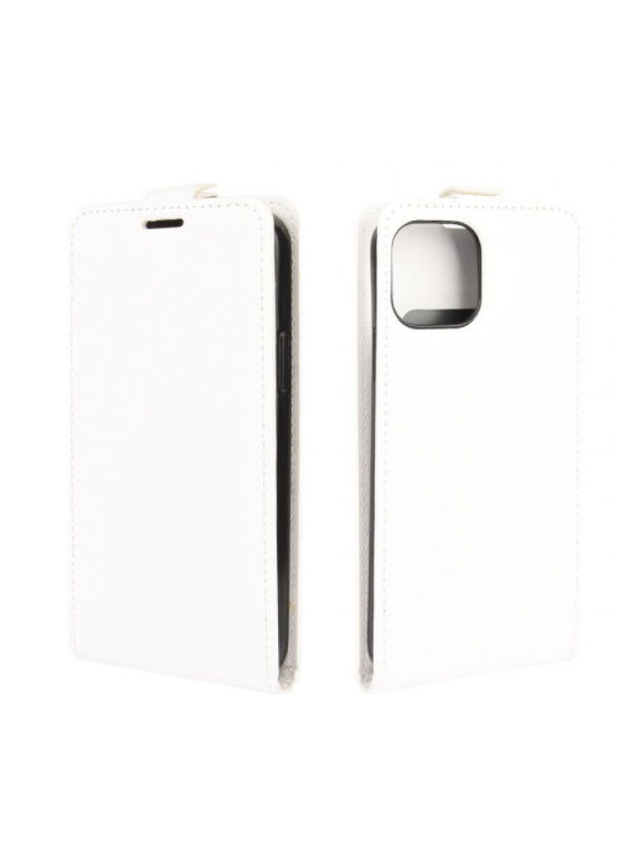 Brodef Flip вертикальный эко кожаный чехол книжка iPhone 12 Pro Max белый
