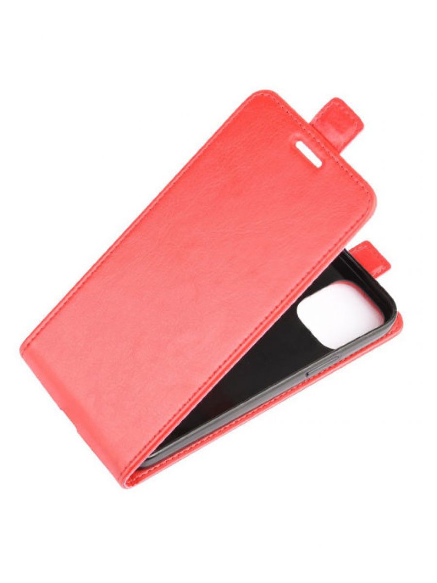 Brodef Flip вертикальный эко кожаный чехол книжка iPhone 12 Pro Max красный