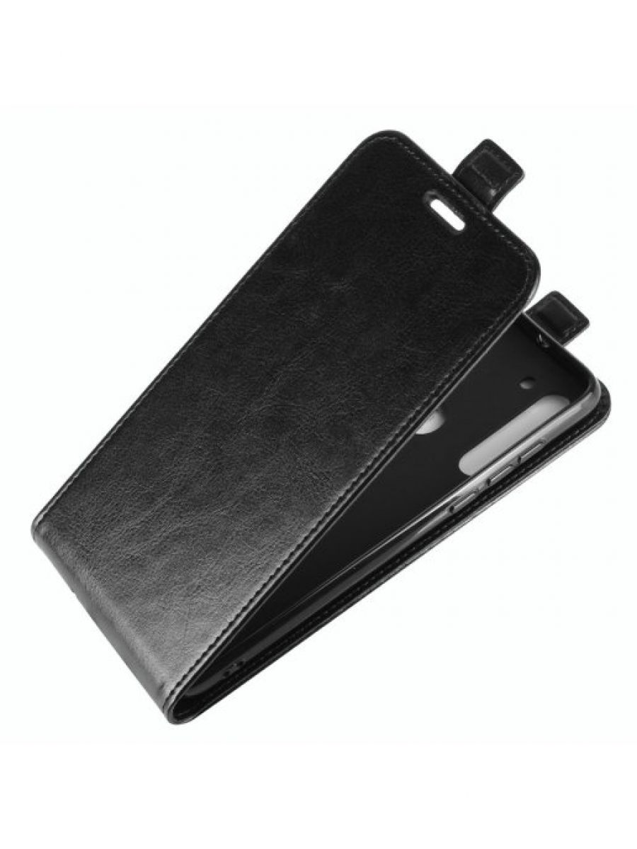 Brodef Flip вертикальный эко кожаный чехол книжка Motorola Moto G8 черный