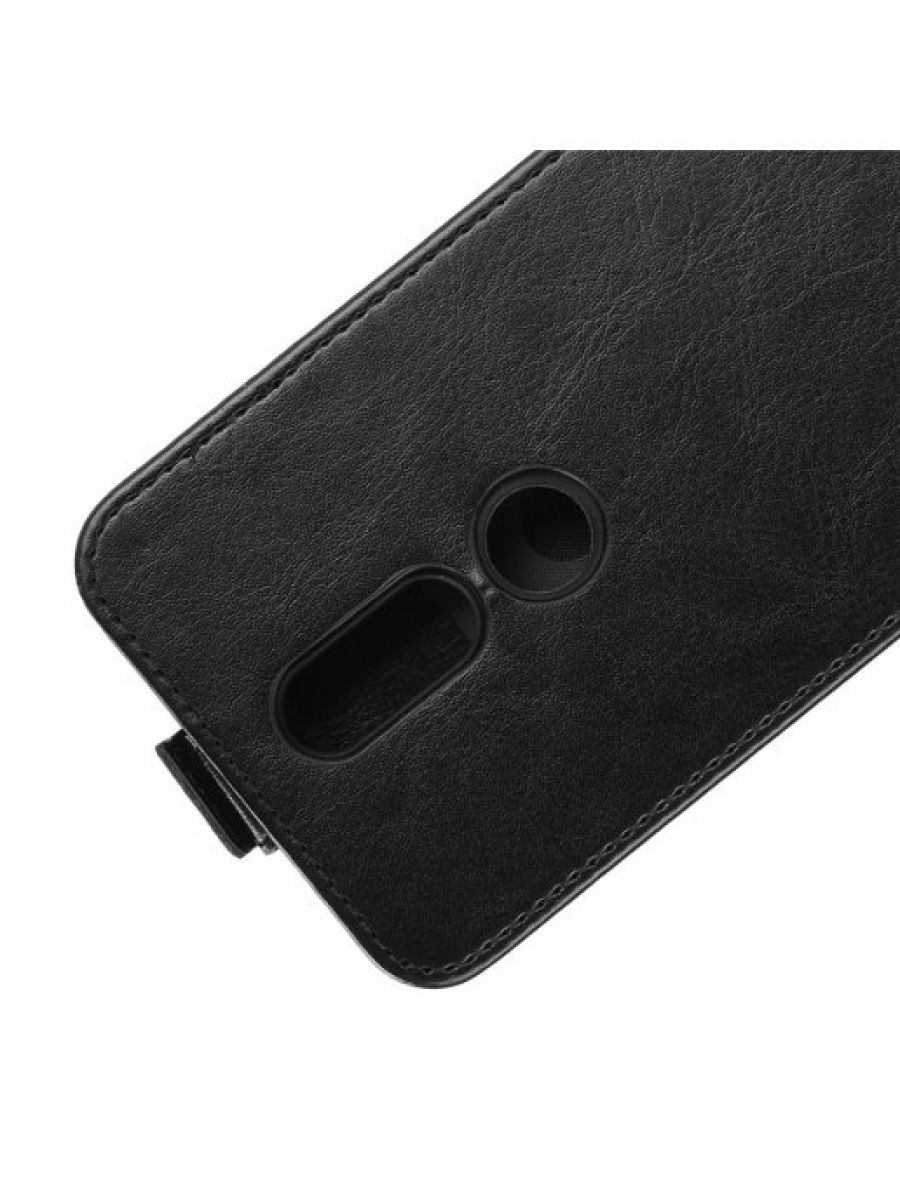 Brodef Flip вертикальный эко кожаный чехол книжка Nokia 2.4 черный