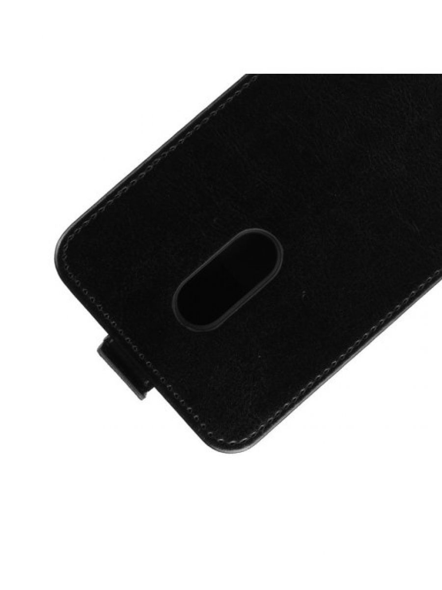 Brodef Flip вертикальный эко кожаный чехол книжка OnePlus 7 черный