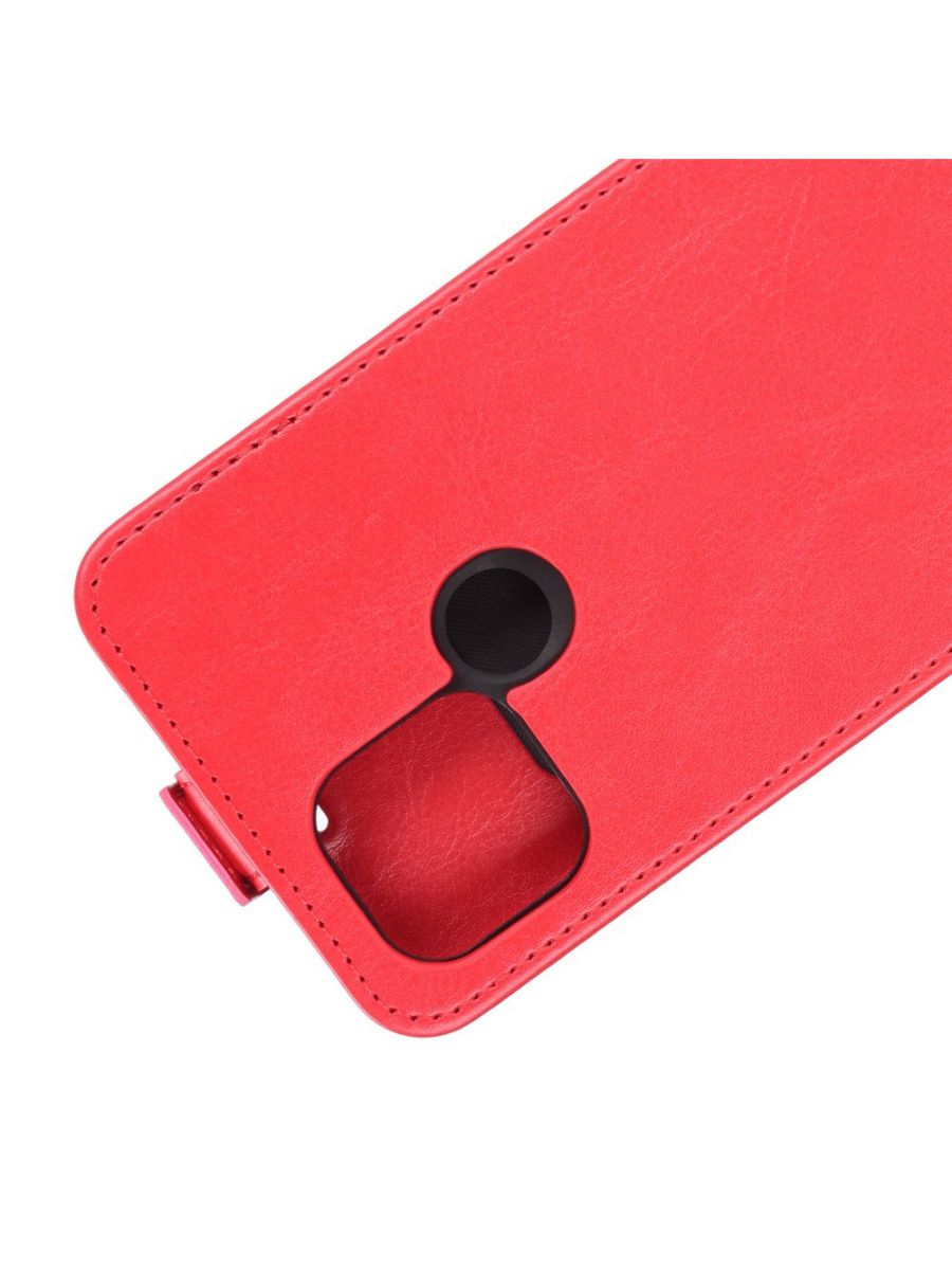 Brodef Flip вертикальный эко кожаный чехол книжка OPPO A15 Красный
