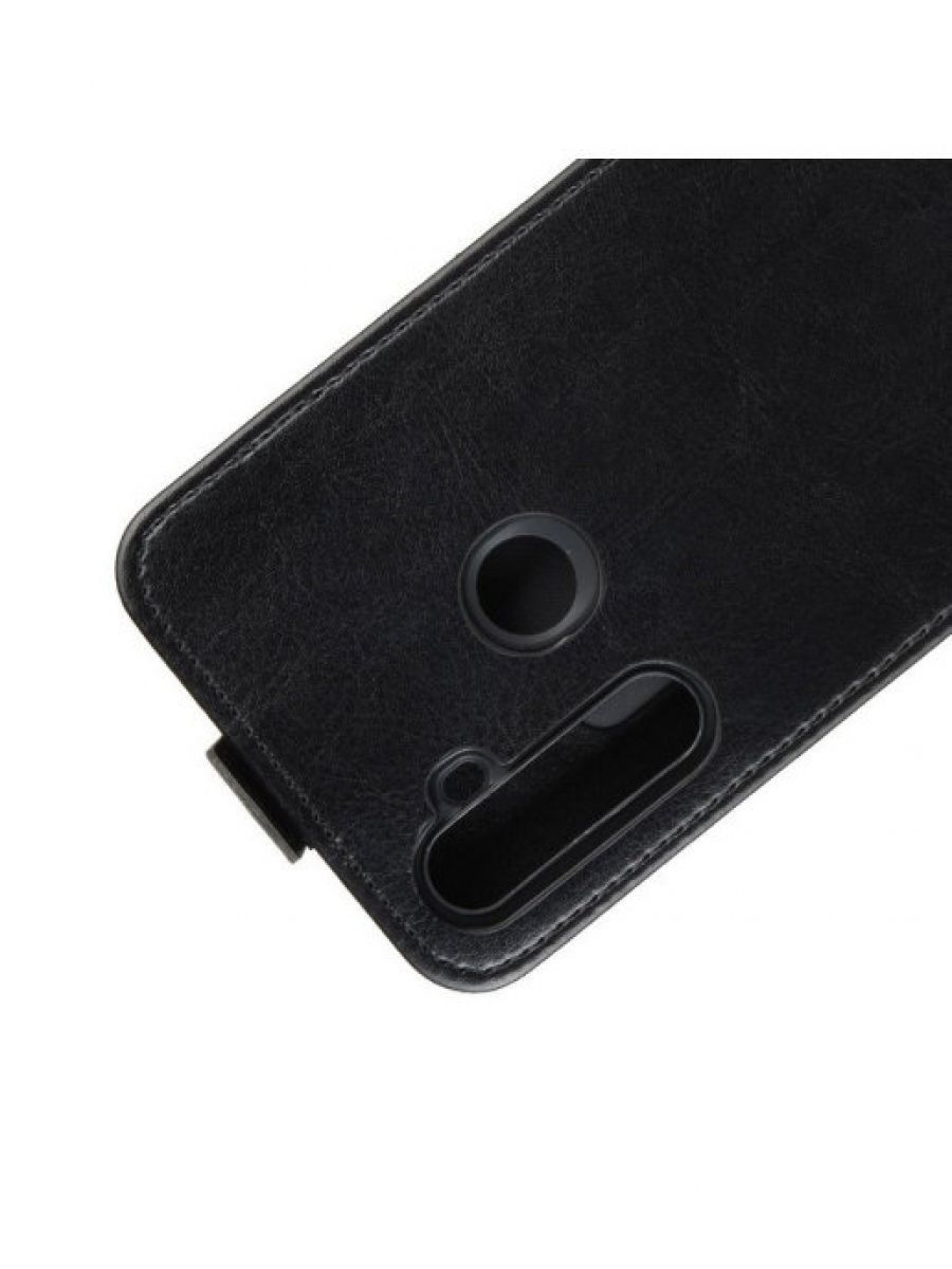 Brodef Flip вертикальный эко кожаный чехол книжка Realme 5 Pro Черный