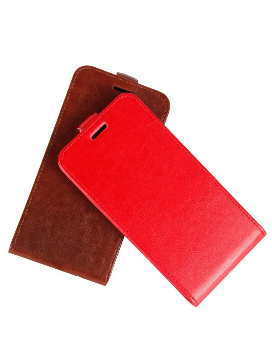 Brodef Flip вертикальный эко кожаный чехол книжка Realme 5 / Realme C3 Красный
