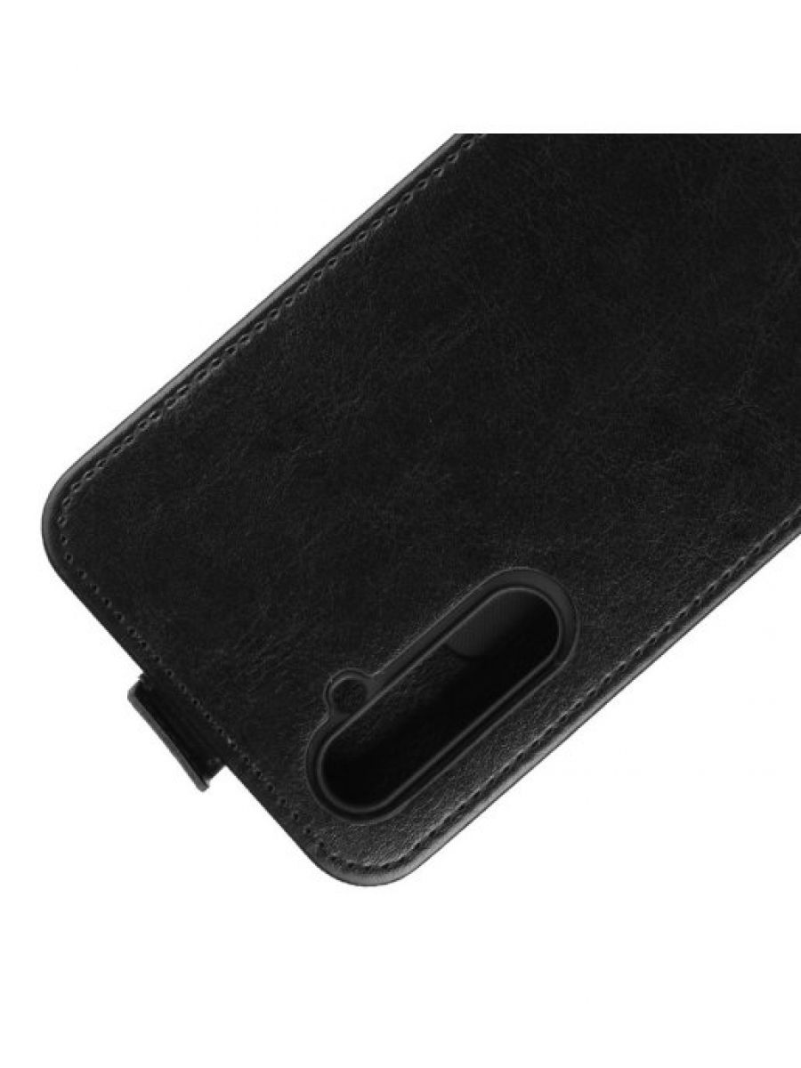 Brodef Flip вертикальный эко кожаный чехол книжка Realme 6 Pro черный