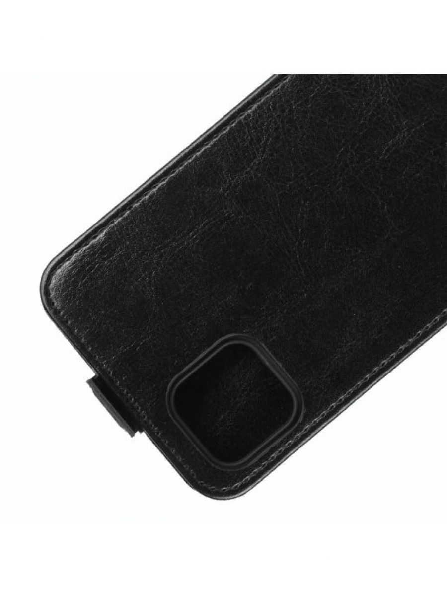 Brodef Flip вертикальный эко кожаный чехол книжка Realme C11 черный