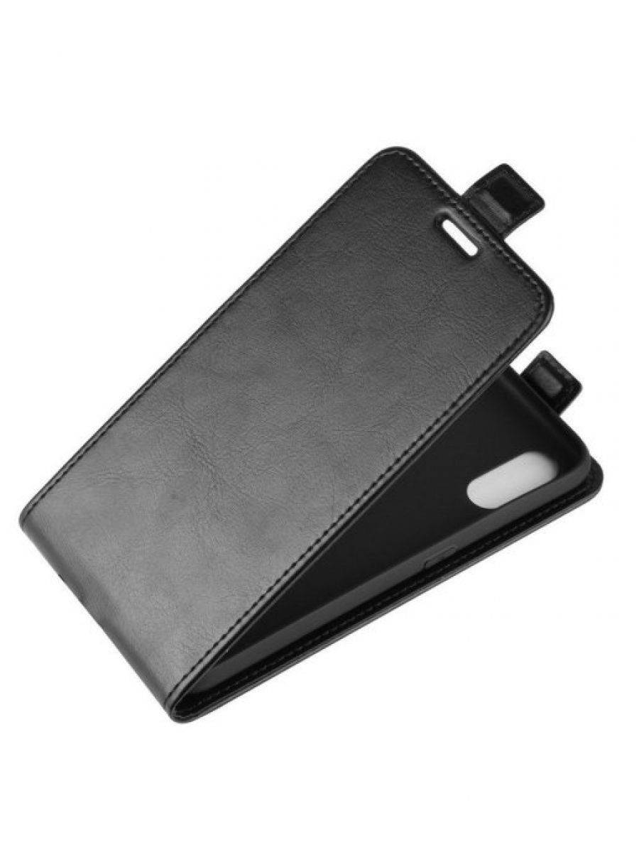 Brodef Flip вертикальный эко кожаный чехол книжка Samsung Galaxy A01 Черный