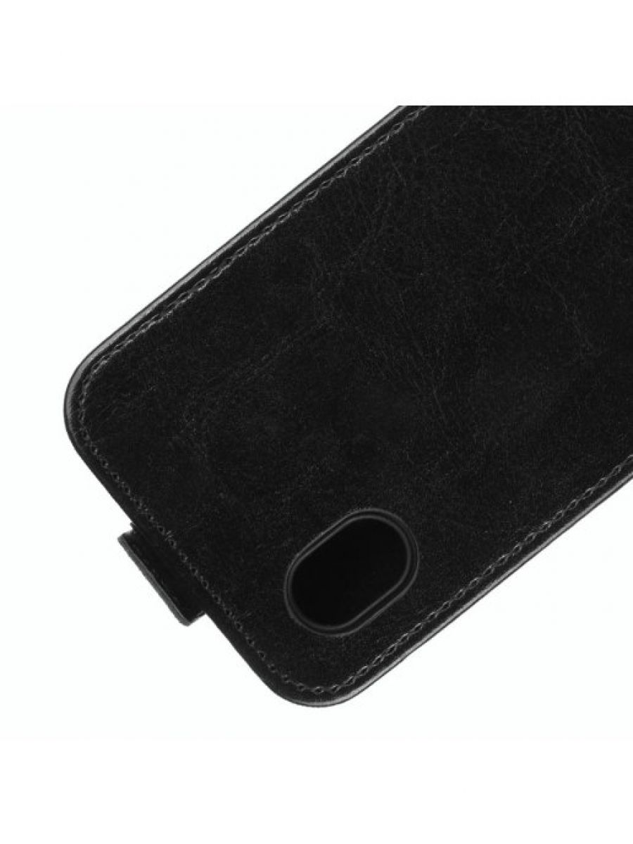 Brodef Flip вертикальный эко кожаный чехол книжка Samsung Galaxy A01 Core черный