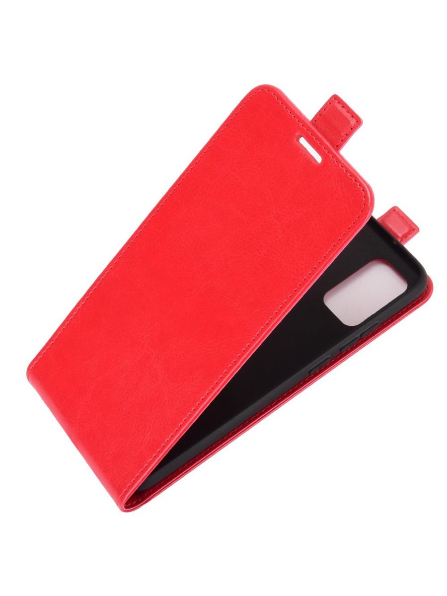 Brodef Flip вертикальный эко кожаный чехол книжка Samsung Galaxy A02S Красный