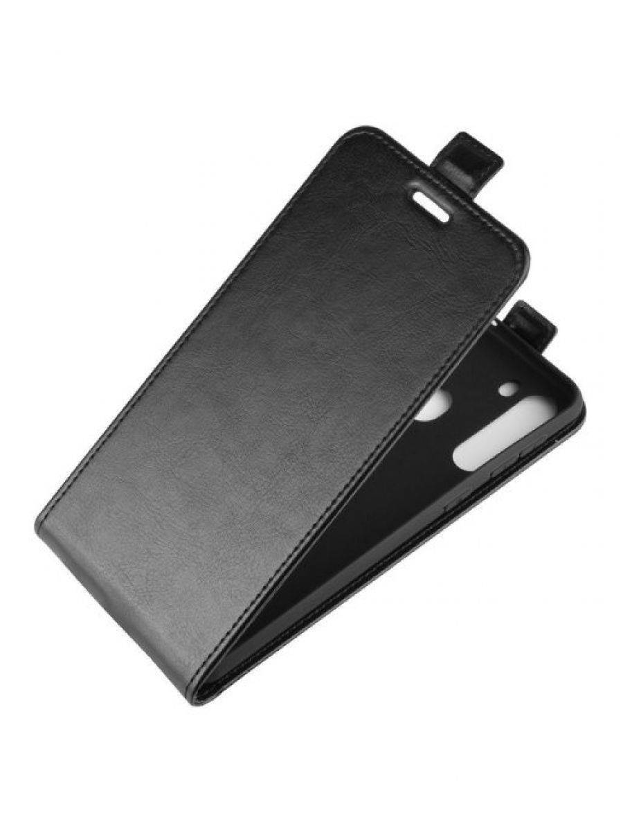 Brodef Flip вертикальный эко кожаный чехол книжка Samsung Galaxy A21 Черный