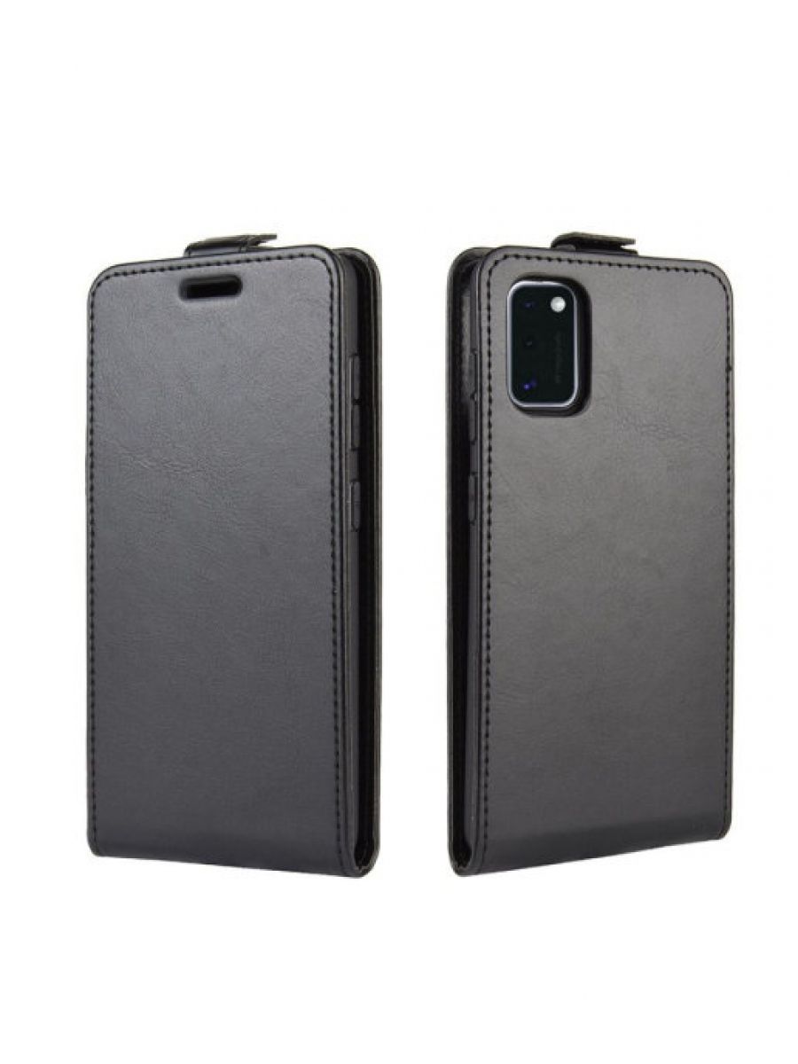 Brodef Flip вертикальный эко кожаный чехол книжка Samsung Galaxy A41 черный