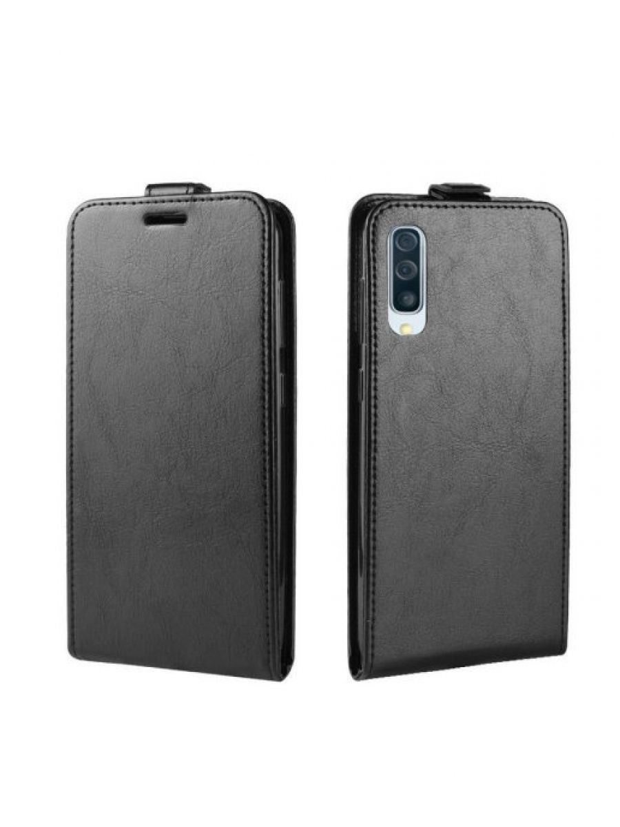 Brodef Flip вертикальный эко кожаный чехол книжка Samsung Galaxy A50 / A30s Черный
