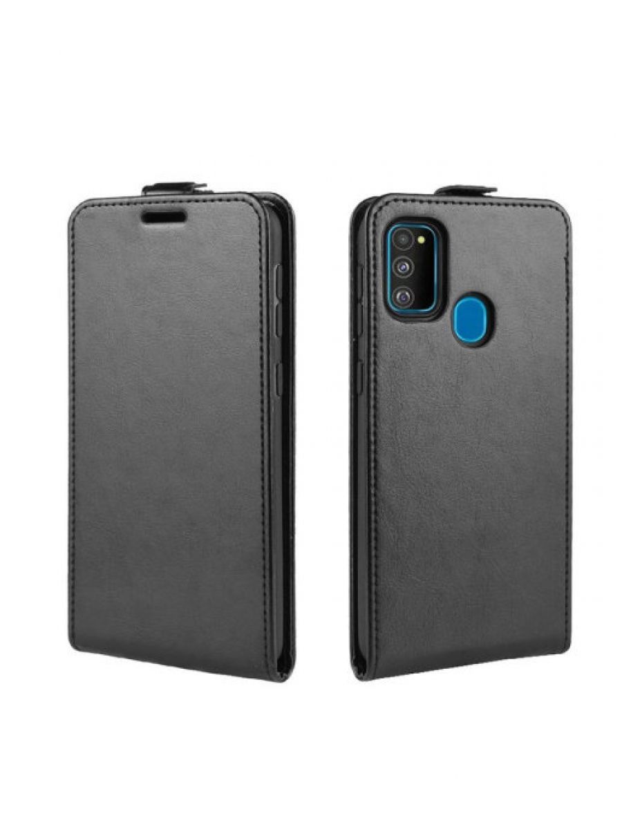 Brodef Flip вертикальный эко кожаный чехол книжка Samsung Galaxy M21 / Galaxy M30s черный