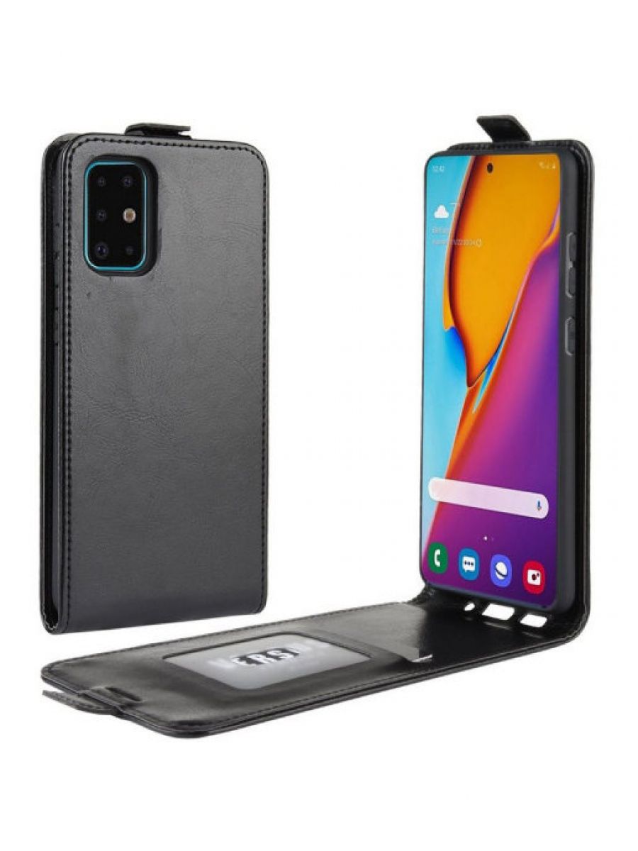 Brodef Flip вертикальный эко кожаный чехол книжка Samsung Galaxy S20+ / Galaxy S20 Plus Черный