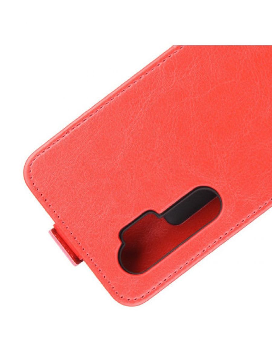 Brodef Flip вертикальный эко кожаный чехол книжка Xiaomi Mi Note 10 Lite красный