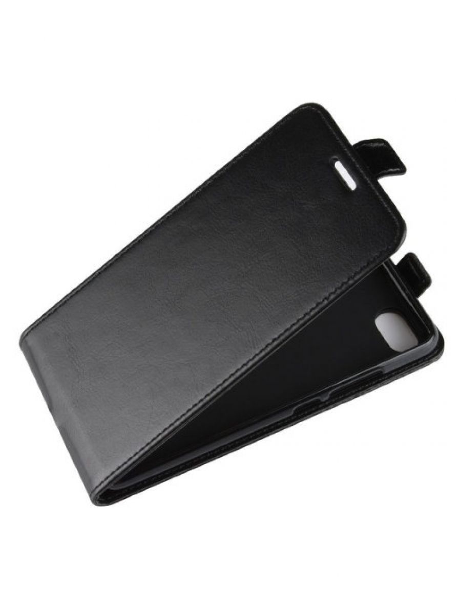 Brodef Flip вертикальный эко кожаный чехол книжка Xiaomi Redmi 6A Черный