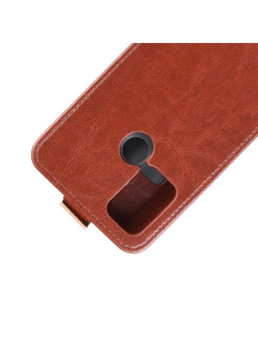 Brodef Flip вертикальный эко кожаный чехол книжка Xiaomi Redmi 9A коричневый
