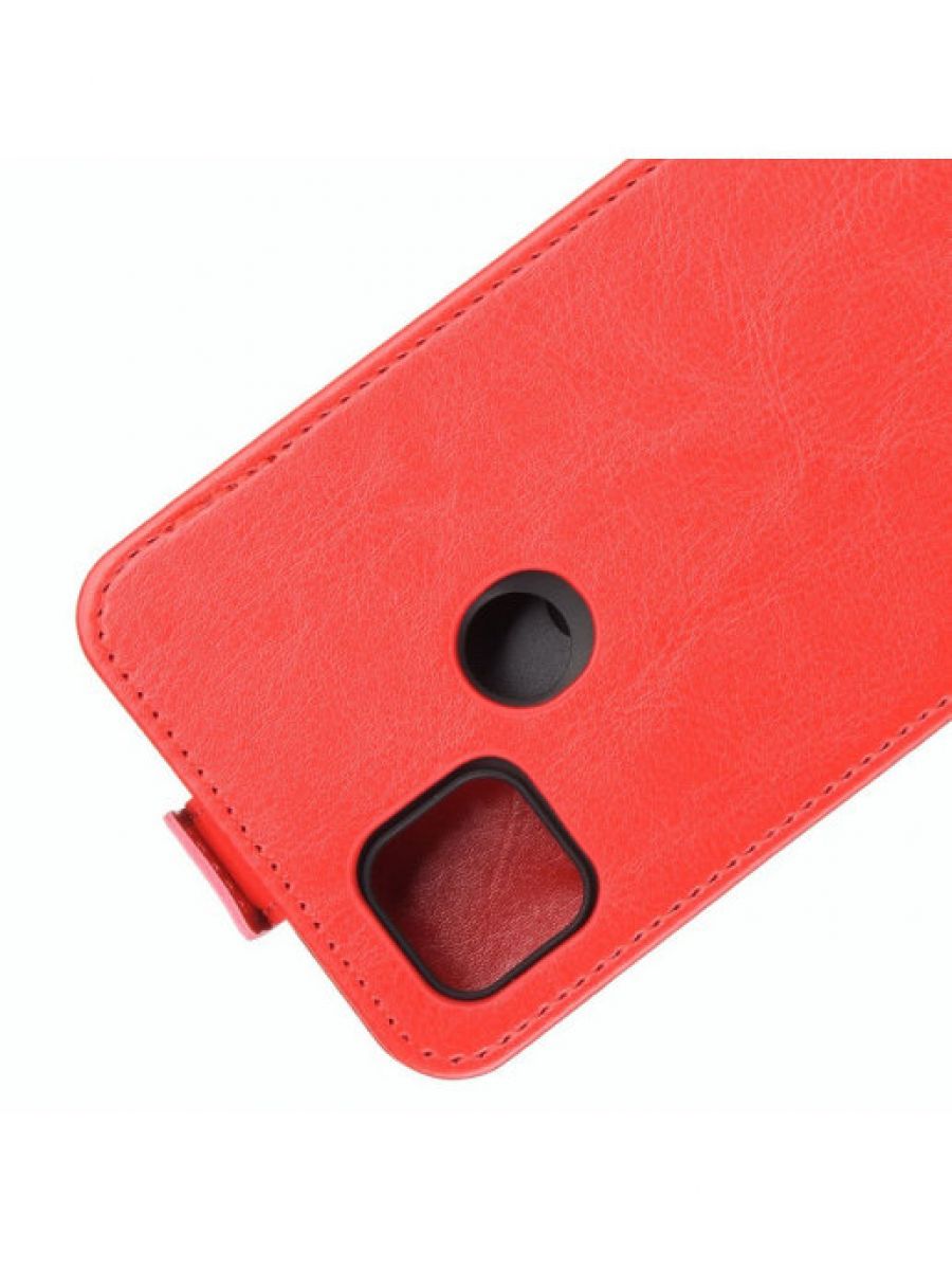 Brodef Flip вертикальный эко кожаный чехол книжка Xiaomi Redmi 9C красный