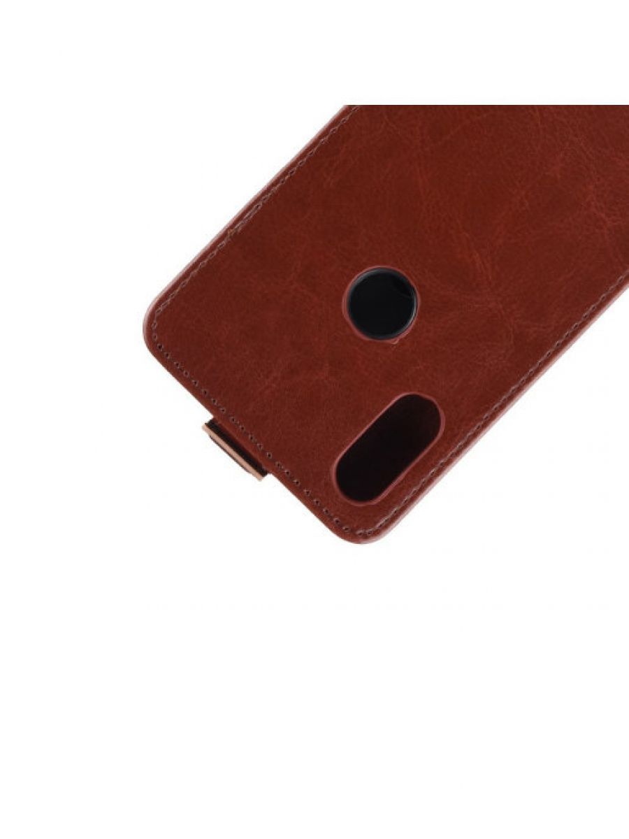 Brodef Flip вертикальный эко кожаный чехол книжка Xiaomi Redmi Note 7 / Redmi Note 7 Pro коричневый