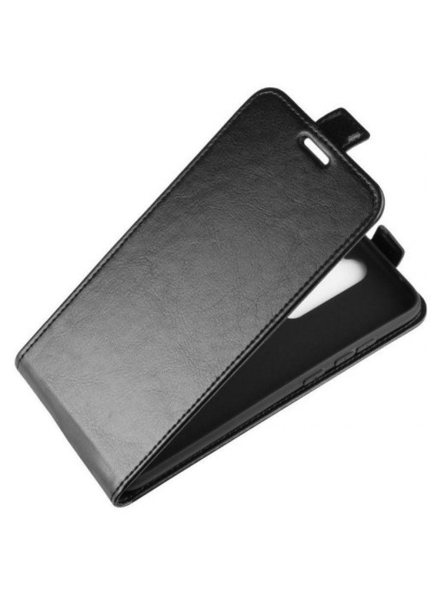 Brodef Flip вертикальный эко кожаный чехол книжка Xiaomi Redmi Note 8 Pro Черный