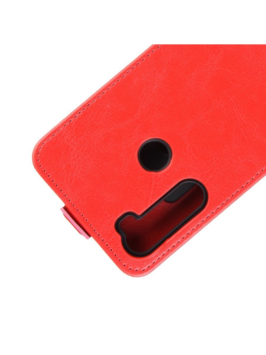 Brodef Flip вертикальный эко кожаный чехол книжка Xiaomi Redmi Note 8T Красный