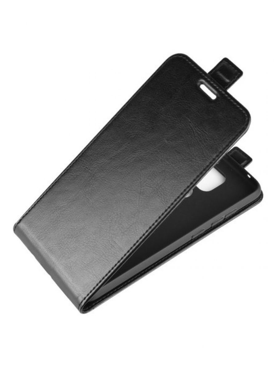 Brodef Flip вертикальный эко кожаный чехол книжка Xiaomi Redmi Note 9 черный