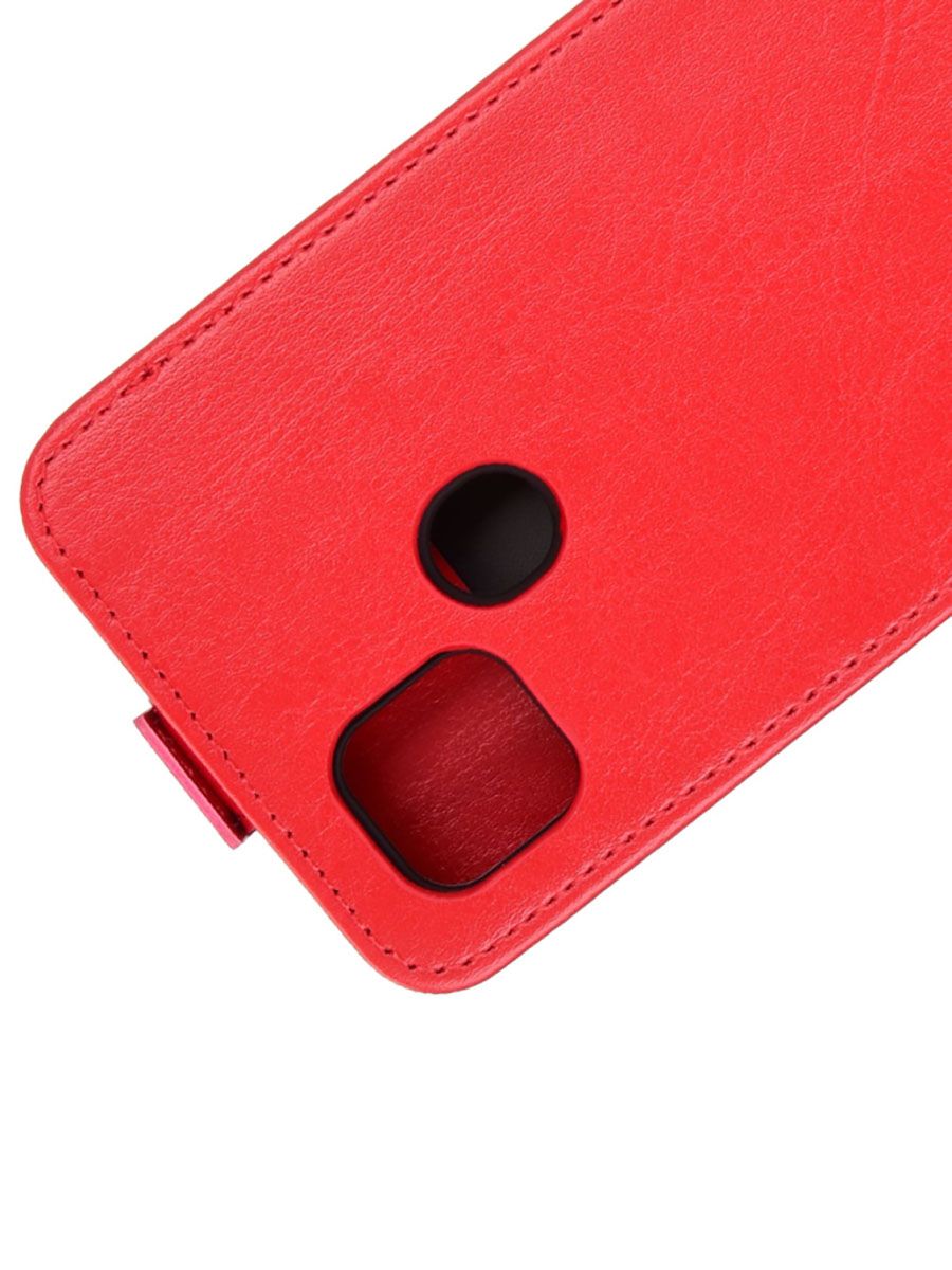 Brodef Flip вертикальный эко кожаный чехол книжка ZTE Blade 20 Красный