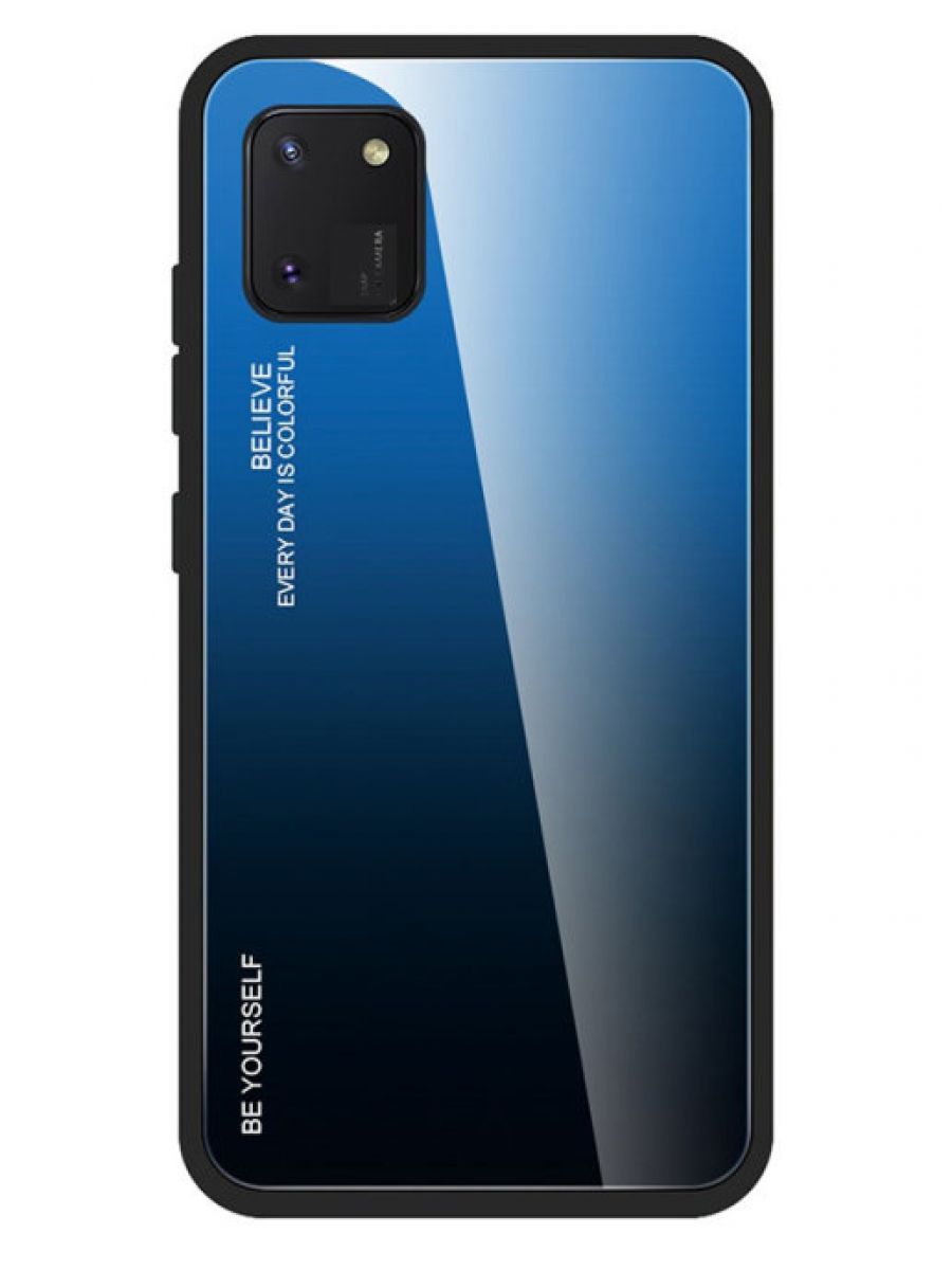 Brodef Gradation стеклянный чехол для Huawei Y5p синий