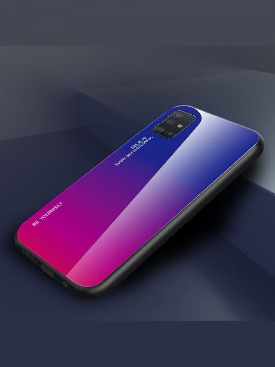 Brodef Gradation стеклянный чехол для Samsung Galaxy A51 фиолетовый