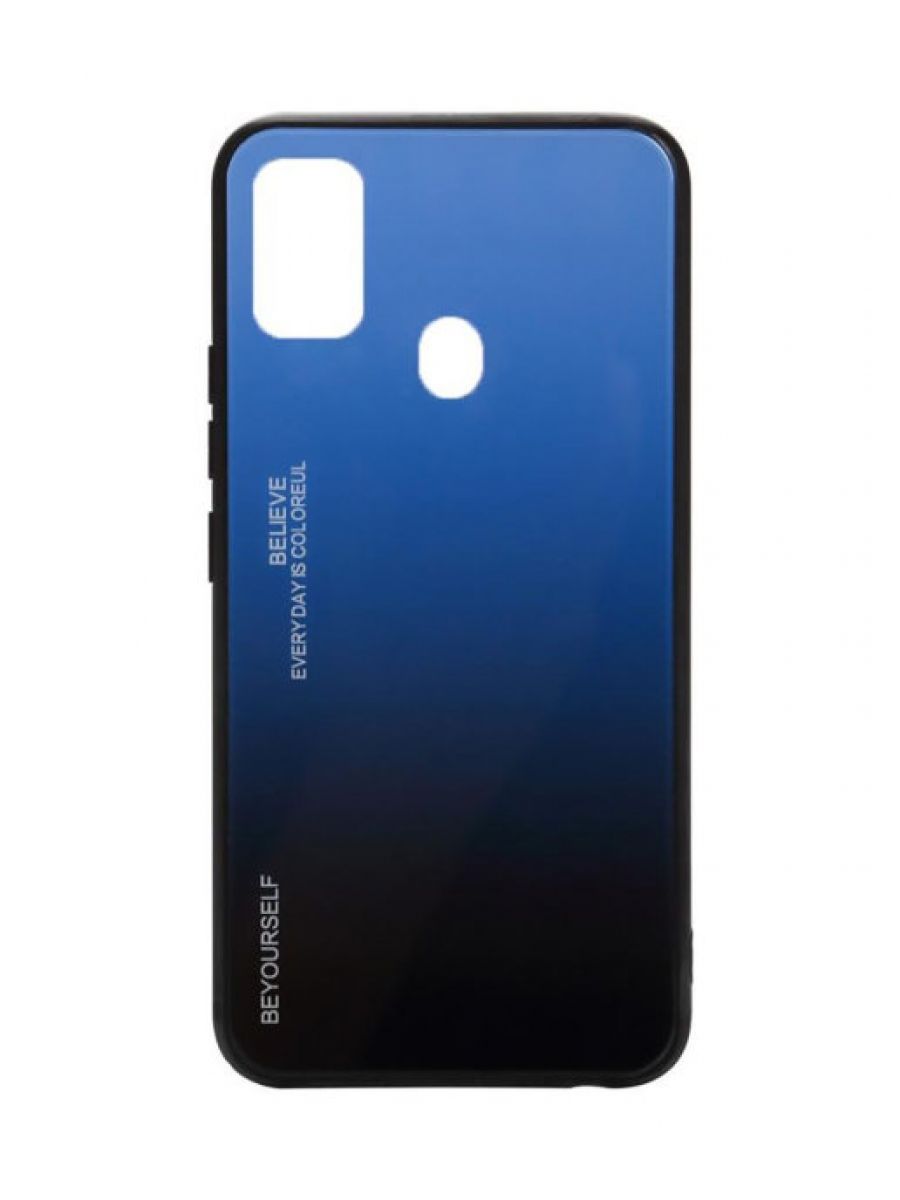 Brodef Gradation стеклянный чехол для Samsung Galaxy M31 синий