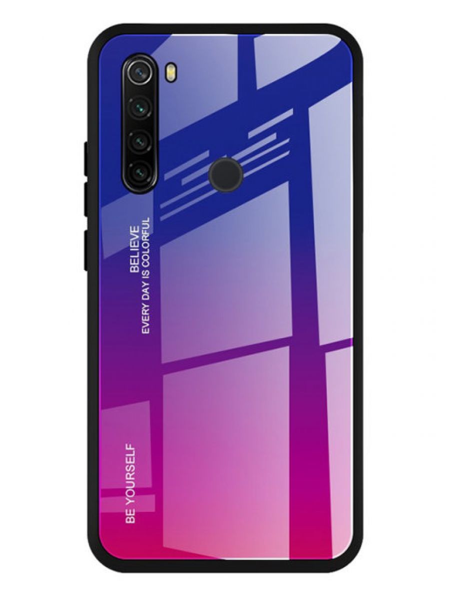 Brodef Gradation стеклянный чехол для Xiaomi Redmi Note 8T фиолетовый