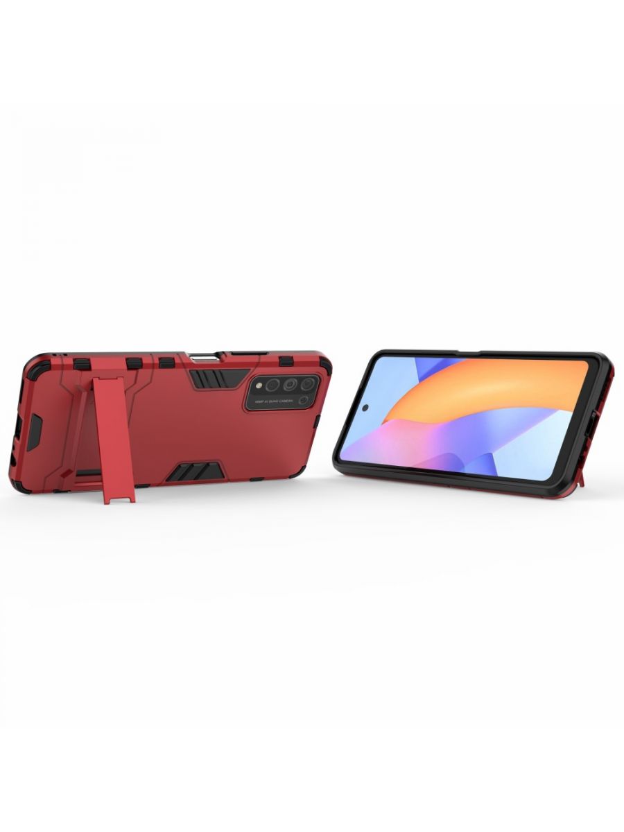 Brodef IRON Противоударный с подставкой чехол для Huawei Honor 10x lite Красный