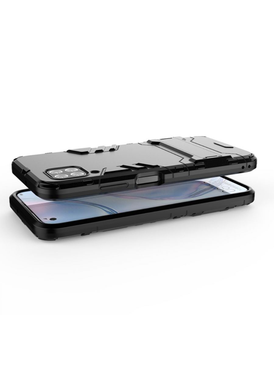 Brodef IRON Противоударный с подставкой чехол для Huawei P40 Lite Черный