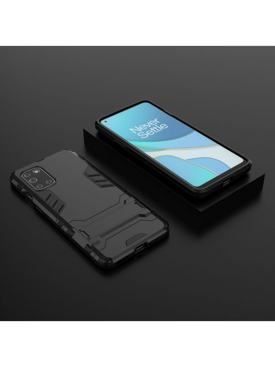 Brodef IRON Противоударный с подставкой чехол для OnePlus 8T Черный