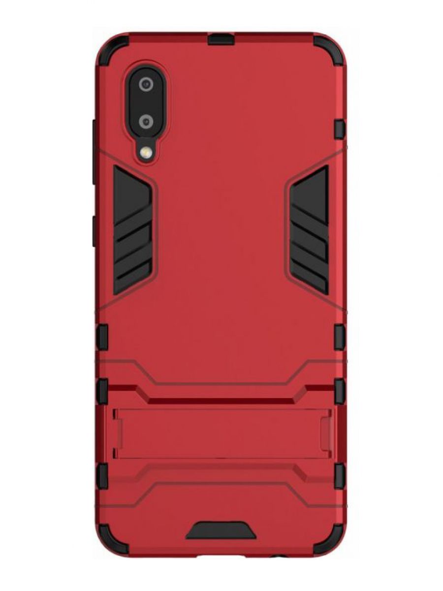 Brodef IRON Противоударный с подставкой чехол для Samsung Galaxy A32 Красный
