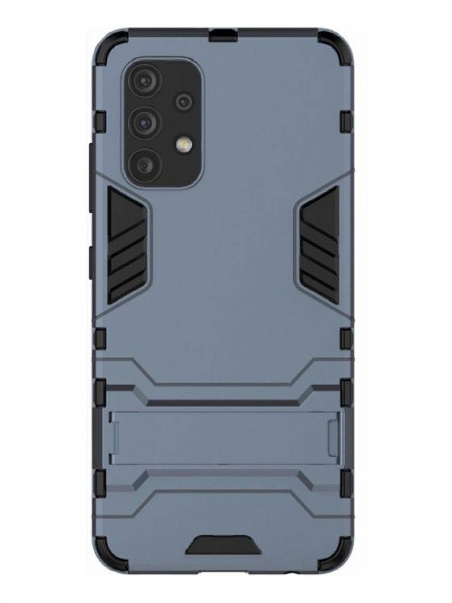 Brodef IRON Противоударный с подставкой чехол для Samsung Galaxy A32 Синий