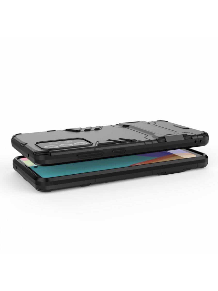 Brodef IRON Противоударный с подставкой чехол для Samsung Galaxy A52 Черный