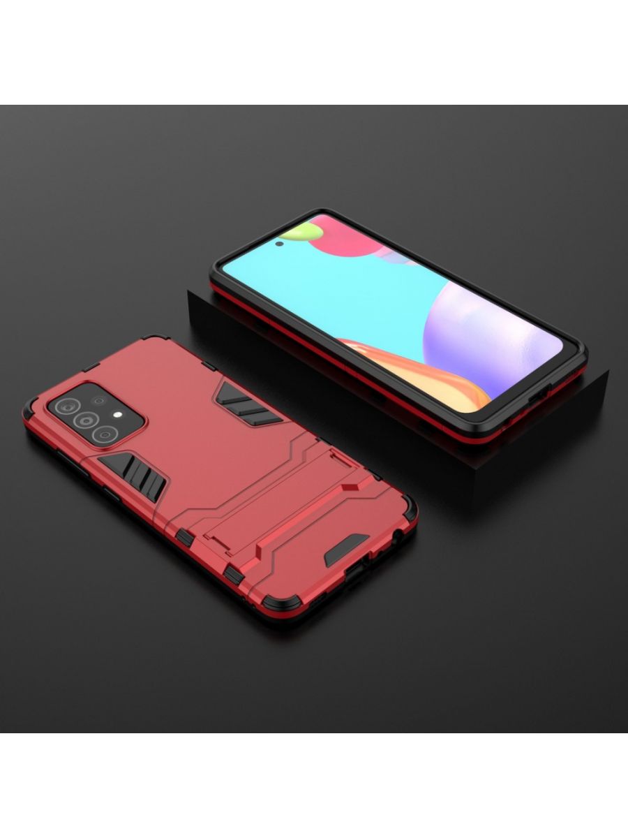 Brodef IRON Противоударный с подставкой чехол для Samsung Galaxy A52 Красный