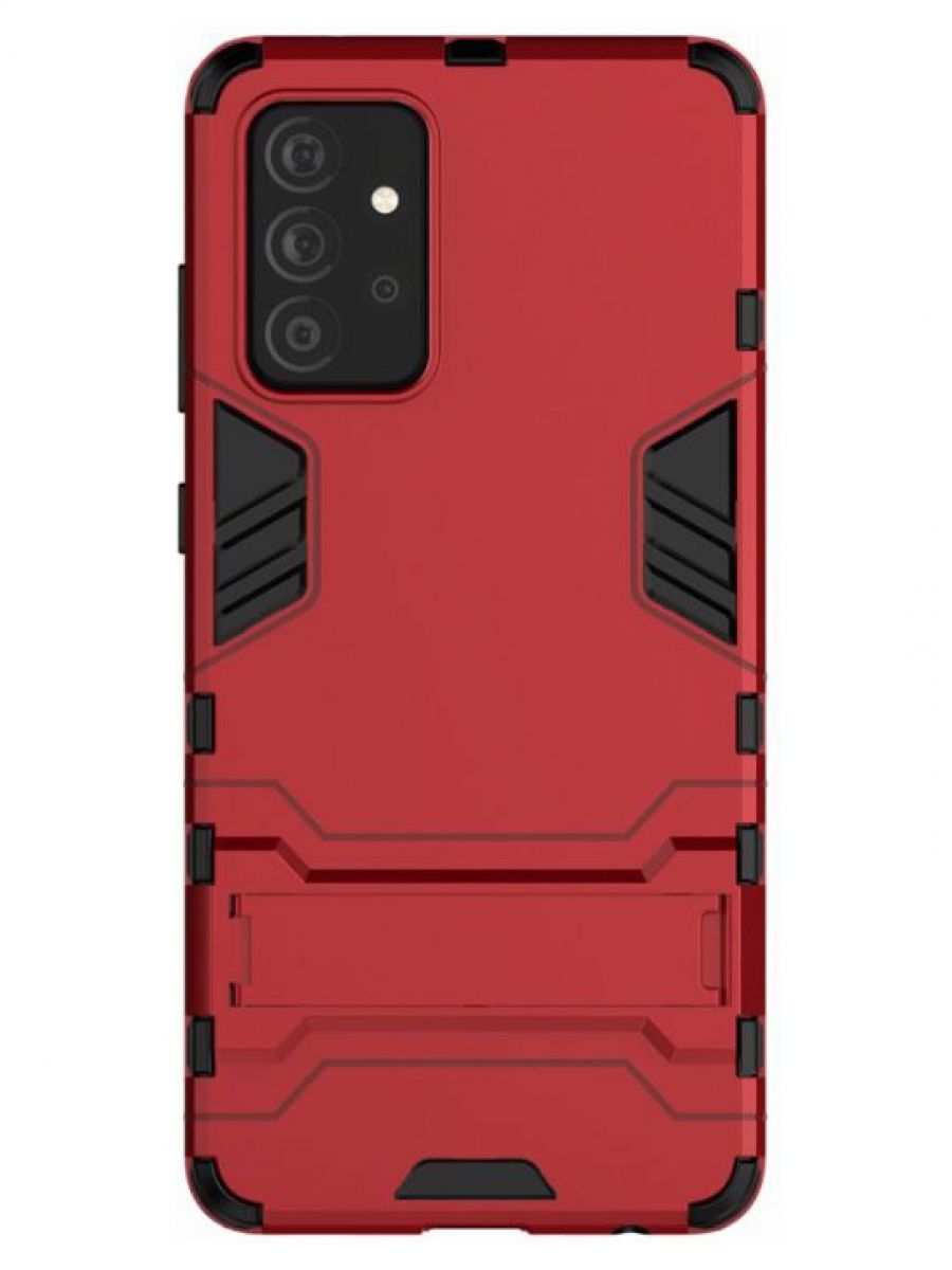 Brodef IRON Противоударный с подставкой чехол для Samsung Galaxy A72 Красный